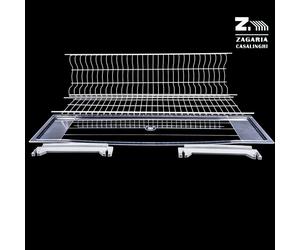 COPPIE RETI SCOLAPIATTI PER PENSILE 86 CM METALLO PLASTIFICATO BIANCO + VASSOIO