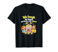 Coppie Una Cellula Cerebrale Popcorn Ridere Grafico Maglietta