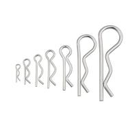 Coppiglia a molla tipo R in acciaio zincato | Dimensioni multiple, 2/10/20 pezzi, uso in garage for meccanici automobilistici(20pcs,M2x43)