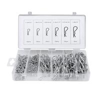 Coppiglie, 180 pezzi Coppiglie in acciaio possono essere applicate a auto rimorchi Impalcatura,Karosserie Clips für Autos Wohnmobile R-Pin sono 6 diverse dimensioni con scatola di plastica