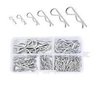 Coppiglie 200/300/500 pezzi Kit assortimento di coppiglie e perni a R 10 dimensioni Perno attacco meccanico con clip divisa bloccaggio(500pcs)