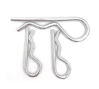 Coppiglie 200/300 pezzi Coppiglia a molla in acciaio R-pin Forma d'onda Split Clip Morsetto di fissaggio Raccordo Perni posizionamento Kit assortimento pin(200PCS(2box))