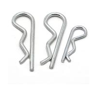 Coppiglie a molla a forma di R, Coppiglia a molla in acciaio zincato a forma di R, dimensioni multiple, confezione da 77 for la riparazione dell'auto(M1.6x28 10pcs)