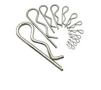 Coppiglie a molla a forma di R in acciaio inossidabile | Perni elastici tipo R di dimensioni multiple: for il fissaggio dei componenti(M1.6x28 -20Pcs)