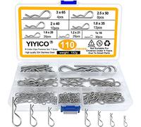 Coppiglie Inox Coppiglia Bloccaggio 110 Pezzi R Cotter Pin Clip per Camion Leggeri Trattori Auto Camion 7 Taglie