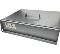 Coppo rettangolare con sportello 45x35x H 13 cm per camino per cottura alla brace in Ferro
