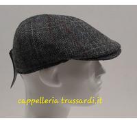 COPPOLA BERRETTO GRIGIO PURA LANA HARRIS TWEED MADE IN ITALY