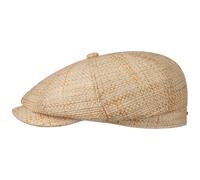 Stetson Coppola Hatteras New Toyo Uomo - Berretto di Paglia Newsboy con Visiera Estate Primavera/Estate - XL (60-61 cm) Natura