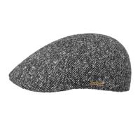 Stetson Coppola Texas Donegal Wool Uomo - Made in The EU Cappellino Lana Cappello Piatto con Visiera, Fodera Inverno Autunno/Inverno - XL (60-61 cm) Grigio-mélange