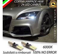 COPPPIA LUCI DI POSIZIONE 24 LED H6W CANBUS AUDI TT 8J 6000K BIANCO NO AVARIA