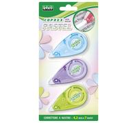 Coprex Lebez 81021 Blister 3 Correttori nastro Mini Pastel