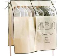 Copriabiti da Armadio Copertura per Stand Appendiabiti Protettiva Antipolvere Telo Copri Stender Vestiti con Finestra Trasparente Visibile