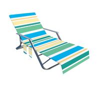 Copri asciugamano per poltrona chaise longue con tasche laterali, morbido coprisdraio in microfibra per uso in piscina, giardino, hotel, design