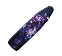 Copri Asse da Stiro Fiore Viola Blu Copriasse da Stiro Riflettente al Calore per Stiratura Rapida Mollettone Copertura Copri Ferro da Stiro Universale Montaggio Facile 110x33cm