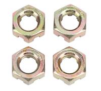 Copri Asse Ruota 4 Pezzi, Dadi a Intaglio Esagonale M10 in Lega di Acciaio Placcatura in Zinco Dado Castello Ruota Alxe per Quad 50 a 100 Quad Dirt Bike ATV Go Kart