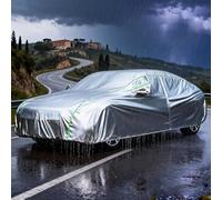 Copri Auto per Esterno per Tesla Model 3 Telo Copriauto Impermeabile Tutte le Stagioni, Resistente a Pioggia Neve e Sole, con Chiusura Lampo, Catarifrangenti e Borsa di Custodia,Argento