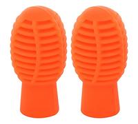 Copri bacchette Suggerimenti silenziosi per tamburo Custodia protettiva in silicone Accessori per percussioni Effetti sonori morbidi Pratica sempre e ovunque 2 pezzi Arancione