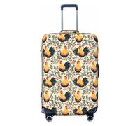 Copri bagagli da viaggio con stampa di gallo, copertura lavabile per valigie per bagagli 45-81 cm ad alta elasticità, Nero , M