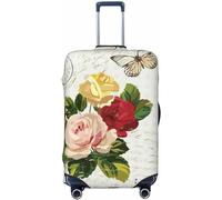 Copri bagaglio lavabile con farfalla e fiore per bici vintage - Protezione per valigia alla moda adatta a bagagli da 18-32 pollici