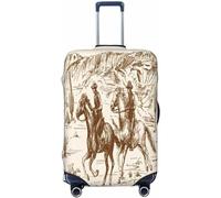 Copri bagaglio lavabile Western Desert Cowboys1 - Protezione per valigia alla moda adatta a bagagli da 18-32 pollici