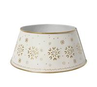 Copri Base Albero di Natale Everlands Ferro Bianco Oro Ø70 cm