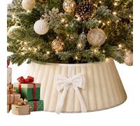 Copri Base Per Albero Di Natale Artificiale a Righe Vintage con Anello dal | Cesto Collare per Albero di Natale Inverno Interno Esterno Festa Soggiorno Decorazione Natalizia Stagionale UN