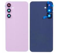 Copri Batteria compatibile con Samsung Galaxy A55 5G SM-A556 A556 A556B retro Posteriore Back Cover Scocca in plastica + lente con cornice fotocamera + biadesivo (Lilla)