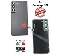 COPRI BATTERIA COMPATIBILE SAMSUNG GALAXY S22 SM-G901B BACK COVER BLACK NERO