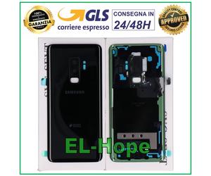 COPRI BATTERIA ORIGINALE SAMSUNG GALAXY S9 PLUS SM-G965 FN COPERCHIO SCOCCA NERO
