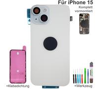 Copri Batteria per IPHONE 15 Blu Scocca Posteriore Completo Pre-assemblati +