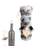 Copri bottiglia di vino a forma di gnomo natalizio, copertura morbida per bottiglie di vino e champagne, gnomi svedesi, decorazioni per bottiglie di vino, borsa di vino natalizia per hostess