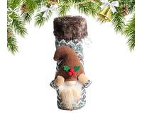 Copri bottiglia di vino, Copri bottiglia di vino di Natale | Copribottiglie di champagne con gnomo natalizio - Borsa per vino di Natale, gnomi svedesi Tomte, graziosi copribottiglie di vino per la tav
