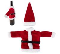 Copri Bottiglia Di Vino Di Natale, Cappotto Per Bottiglia Di Vino, Cappello A Cilindro Per Bottiglia Di Vino, Decori Per Bottiglia Di Vino Per Le Vacanze, Decorazione Per Tappo Di Bottiglia, Abito Da