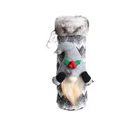 Copri bottiglia di vino di Natale, coperchi per bottiglie di vino,Morbida bottiglia di vino Copri bottiglia di champagne - Gnomi svedesi Tomte, decorazioni per bottiglie di vino, borsa per vino di Nat
