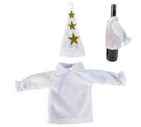 Copri bottiglia di vino di Natale - gnomi fatti a mano | maglione di Babbo Natale bottiglia di vino vestito cappotto | Borsa decorativa per bottiglie di vino festiva, copertura per bottiglie di vino