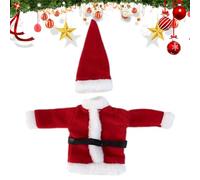 Copri bottiglia di vino di Natale - gnomi fatti a mano | maglione di Babbo Natale bottiglia di vino vestito cappotto | Borsa decorativa per bottiglie di vino festiva, copertura per bottiglie di vino