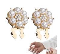 Copri bottoni, 2 bottoni da cucito a forma di fiore, strass e perline per gemelli da camicia, gioielli | per abiti da donna, matrimoni, feste, decorazioni fai da te e