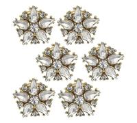 Copri bottoni a forma di stella, clip staccabili a forma di stella, 6 gemelli per maniche, piccola decorazione per feste e matrimoni, Refer to description, Strass e lega, Non pietra preziosa