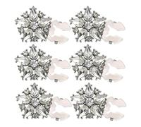 Copri bottoni a forma di stella, clip staccabili a forma di stella, 6 gemelli per maniche, piccola decorazione per feste e matrimoni, Refer to description, Strass e lega, Non pietra preziosa