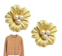 Copri Bottoni Con Fiori Di Perle Per Camicette Da Donna | Copri Bottoni Per Abiti Versatili Da 2 Pezzi | Gemelli Decorativi A Forma Di Perla Facili Da Usare Per E Donne, Camicie, Abbigliamento,