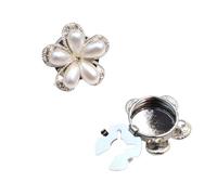 Copri-bottoni con strass, Copribottoni con perle floreali e strass Gemelli for camicie Argento dorato 24mm 4 pezzi(Silver)
