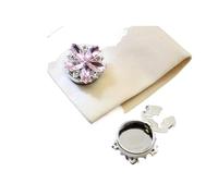 Copri-bottoni con strass, Gemelli copri bottoni con fiore in strass, 4 pezzi, multicolore, 20 mm(Pink)