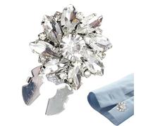 Copri bottoni in, gemelli con strass staccabili, decorazione per abbigliamento alla, clip per maniche da donna, Refer to description, Strass + rame, Unisex