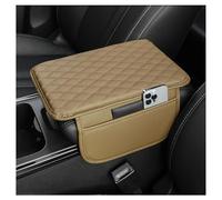 Copri Bracciolo Auto per Mitsubishi Galant Station Wagon VR-4 Lancer Grandis, Cuscino Antiscivolo Console Centrale Auto Pelle Copertura per Console Centrale Accessori,Beige