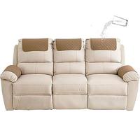 Copri bracciolo reclinabile, sostituibile Divano Copri poggiatesta ， Copri braccioli Antiscivolo AntiGraffio con Tasca Laterale, per Copri Divano Braccioli Divani ( Color : Camel , Size : 3-Seater Sof