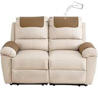 Copri bracciolo reclinabile, sostituibile Divano Copri poggiatesta ， Copri braccioli Antiscivolo AntiGraffio con Tasca Laterale, per Copri Divano Braccioli Divani ( Color : Camel , Size : 2-Seater Sof