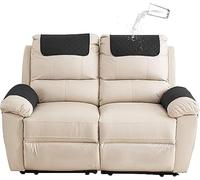 Copri bracciolo reclinabile, sostituibile Divano Copri poggiatesta ， Copri braccioli Antiscivolo AntiGraffio con Tasca Laterale, per Copri Divano Braccioli Divani ( Color : Black , Size : 2-Seater Sof