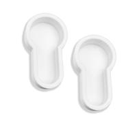 Copri buco della chiave paraspifferi per serratura a pressione, per tenere fuori gli spifferi e il freddo, facile da installare, confezione da 2 (bianco)