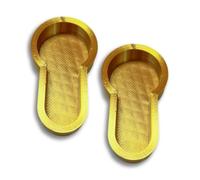 Copri buco della serratura paraspifferi tappo a pressione, per tenere fuori gli spifferi e il freddo, facile da installare, confezione da 2 (oro)