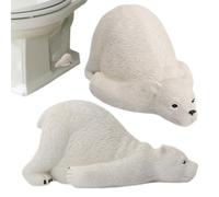 Copri bulloni per WC 2 pezzi Copri bulloni per WC con orso polare Accessori decorativi protettivi per vaschette in resina.